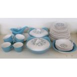 A collection of Midwinter Stylecraft fashion shape dinner and tea ware in Cassandra pattern,