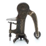 Bar mounted cast iron 'Original Safety' mechanical corkscrew