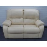 G Plan leather two seater sofa, purchased 2016 / 2017,