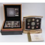 Royal Mint Executive proof coin sets for 2002 Golden Jubilee, and 2008,