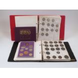 Two coin collector's albums containing largely UK coinage, William IV onwards,
