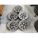 Set of five Rostyle wheels, four stud,
