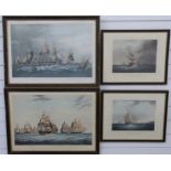 19thC pair of Naval coloured engravings Outward Bound and Homeward Bound, both Liverpool,