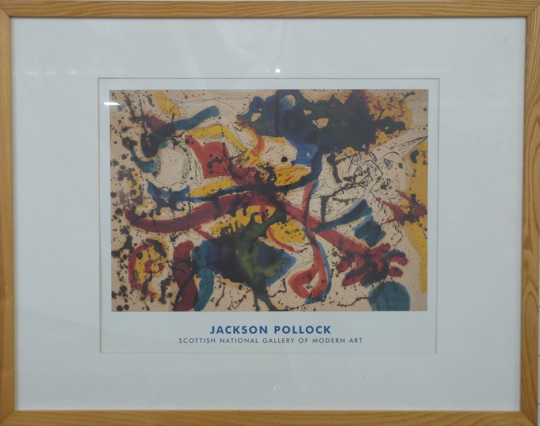 Jackson Pollock Scottish National Gallery of Modern Art framed poster, - Image 2 of 2