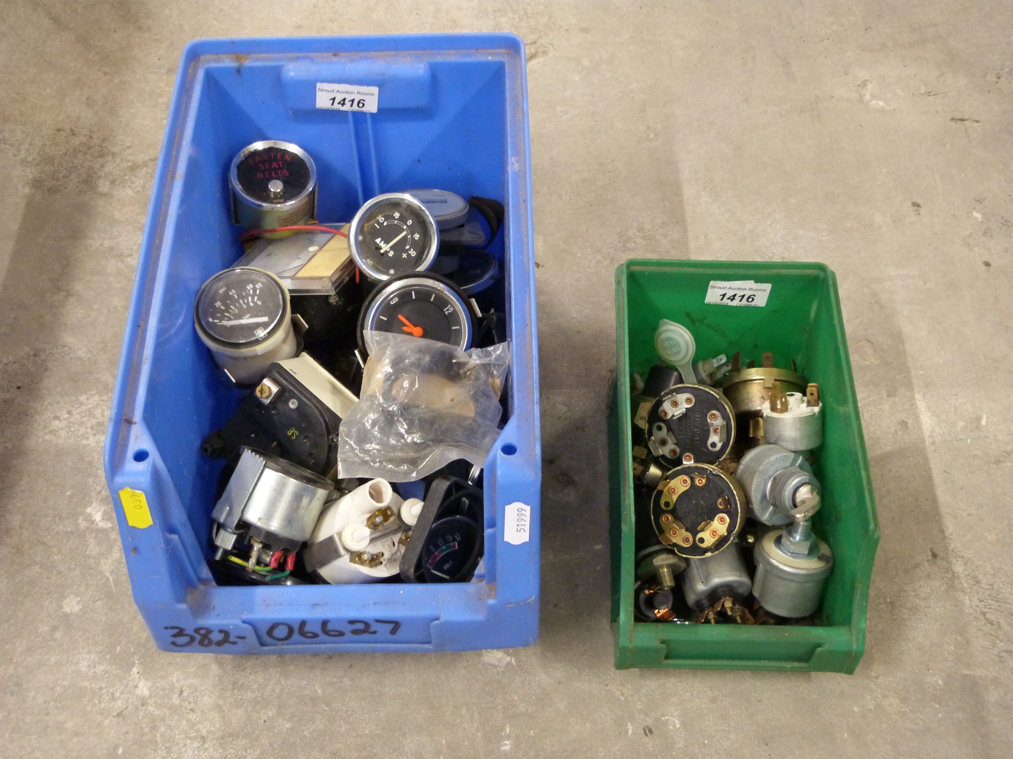 A quantity of mainly marine instruments, ignition switches,