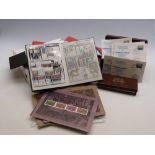 Four albums of mixed world stamps, all periods, and 1992 Royal Commemorative stamp album,