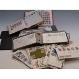 All world stamp albums and three first day cover albums circa 1970's