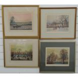 Helen Bradley set of four signed prints 'Four Seasons', 25 x 32cm,