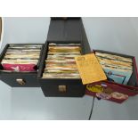 Approximately 200 45s mostly 1970's in three cases including some Northern Soul