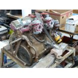 Four cylinder OHC car engine, believed ex Vauxhall VX490,