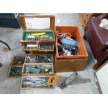 An engineer's tool chest and tools to include drills, bits, clamps, steel rods,