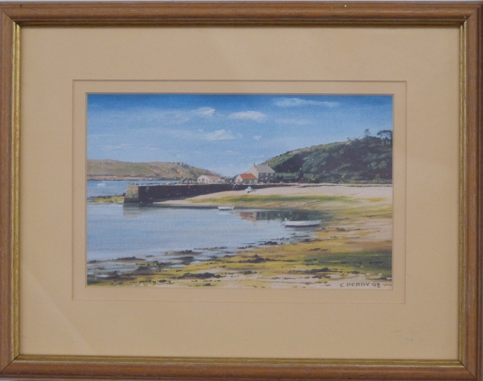M Duffy watercolour harbour scene, - Image 3 of 7