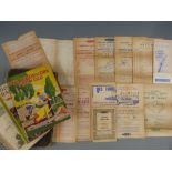 A quantity of railway ephemera including 1950s BR leaflets and posters,