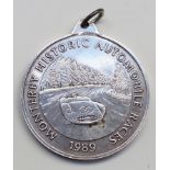 Monterey Historic Automobile Races 1989 World Sports Car Champions 1959 hallmarked silver medal.