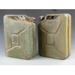 Two Jerry cans one dated 1961 the other 1985