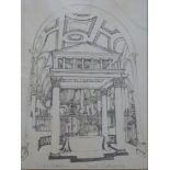 David Birtwhistle signed print interior scene 'Derby Cathedral',