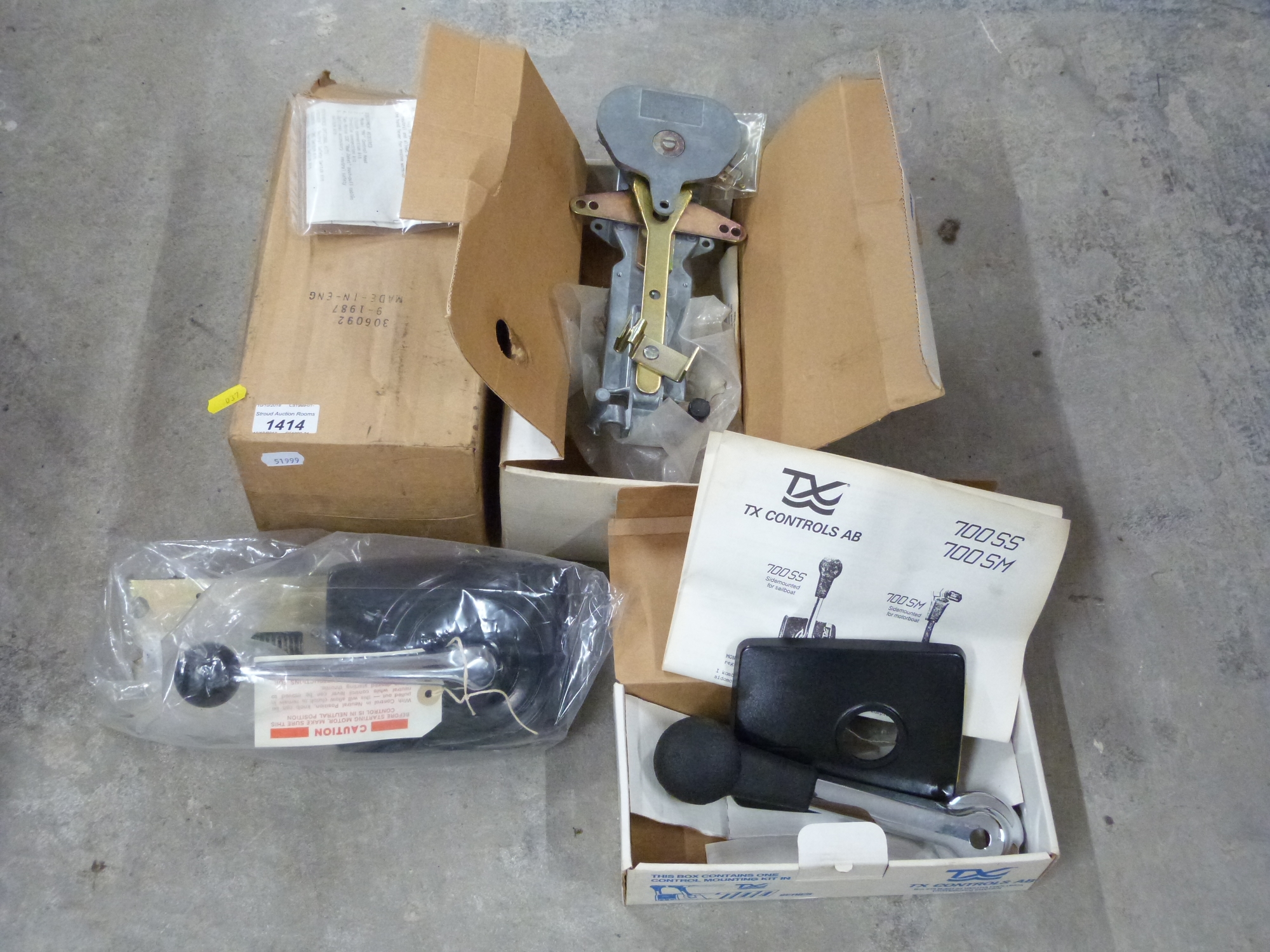 Morse MV boat engine control and two TX controls boxed items,