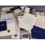 Ephemera relating to Bristol cars and aircraft including 407,