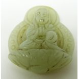 A 19thC carved Chinese jade Buddha Height 5cm