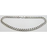A silver curb link necklace