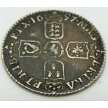 1697 William III sixpence, toned, NVF