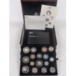 Royal Mint 2013 premium proof coin set comprising 15 coins and medal, including four two pound,