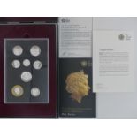 Royal Mint 2015 fourth circulating coinage portrait final edition silver proof coin set comprising