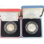 Two cased silver Piedfort coins comprising 1994 D Day 50p and a 1997 example