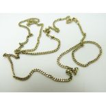 A yellow metal necklace marked 333, 7.1g