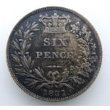 William IV 1831 sixpence, dark tone, GEF