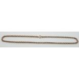 A 9ct rose gold belcher chain necklace, 9.35g