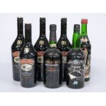 Seven bottles of alcohol comprising two bottles of Cockburn's port, Bailey's 1 litre x3 and 700ml