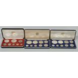 Franklin Mint Jamaica cased proof coin sets from 1978 and 1979 together with a Papua New Guinea