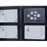 Royal Mint 2008 silver proof collection Royal Shield of Arms coin set comprising seven coins from