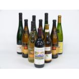 Ten bottles of wine comprising a Gewurztraminer 2005 750ml 12.5%, three Reichsgraf von Kesselstatt