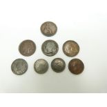 Various farthing fractions including Victorian, Edward VII and William IV, copper and silver