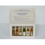A boxed gift set of six 5cl whiskies comprising Johnnie Walker, Singleton, Invergordon, Laphroaig,