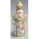 A 19thC Chinese/Cantonese covered vase, height 23cm