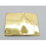 Sheet of yellow metal, believed to be 18ct gold 4.9g