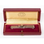 Georg Jensen silver money or tie clip in original box, clip marked Georg Jensen and sterling