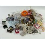 A large quantity of costume jewellery including beaded necklace etc