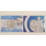 2005 one ounce silver Britannia together with a 2006 example in presentation packs