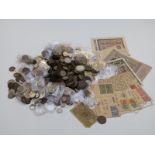 A collection of UK and overseas coinage, 19thC onwards, includes Lundy Puffin, Channel Islands,
