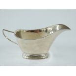 Elizabeth II hallmarked silver sauce boat, Birmingham 1967 maker John Rose, length 19cm, weight