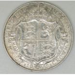 1913 George V half crown, VF+ - NEF