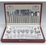 Viners studio retro canteen of cutlery, 58 pieces with bark effect handles