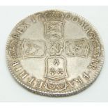 1700 William III crown, third bust, Tertio edge, GF