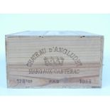 Case of 12 bottles of Chateau d' Angludet Margaux Cantenac 1996