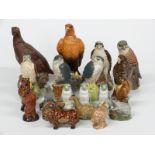 Nineteen Beswick, Royal Doulton, etc whisky novelties in the form of animals, five appear to have