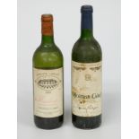 Two bottles of wine comprising 1988 Mouton Cadet and Domaine Laougue Madiran 1989